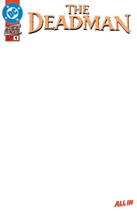 DC Comics Comic Books DEADMAN #1 (OF 6) CVR F BLANK CARD STOCK VAR 76194139781800171 0426DC0034