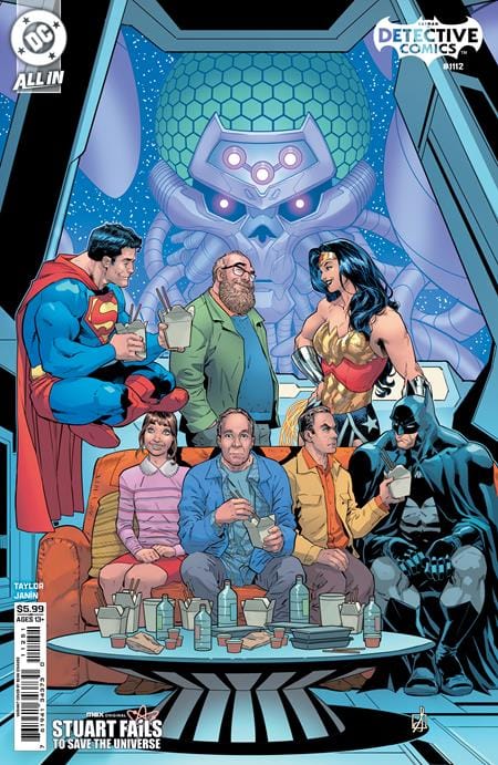 DETECTIVE COMICS #1112 CVR E SEAN IZAAKSE STUART FAILS TO SAVE THE UNIVERSE CARD STOCK VAR