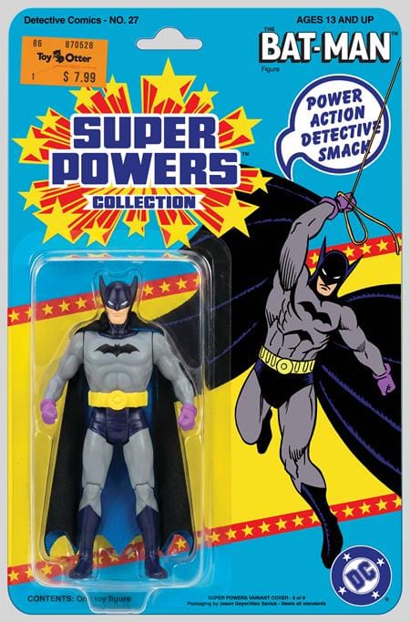 DETECTIVE COMICS #27 FACSIMILE EDITION CVR B JASON GEYER & ALEX SAVIUK FIRST APPEARANCE BATMAN SUPER POWERS ACTION FIGURE CARD STOCK VAR (2026) (Release Date: 08/05/2026)