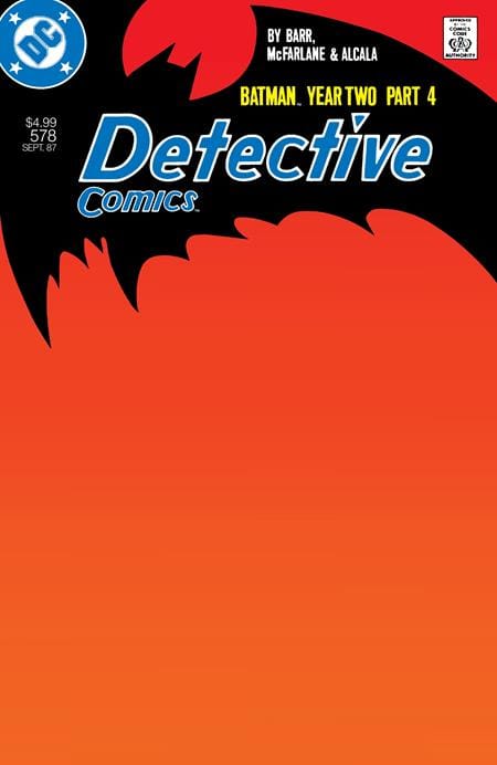 DC Comics Comic Books DETECTIVE COMICS #578 FACSIMILE EDITION CVR B BLANK CARD STOCK VAR (YEAR TWO PART 4 OF 4) 76194139503600121 0326DC0194