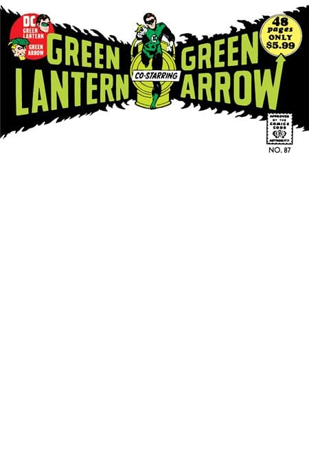 DC Comics Comic Books GREEN LANTERN #87 FACSIMILE EDITION CVR B BLANK CARD STOCK VAR 76194138438200121 1223DC212