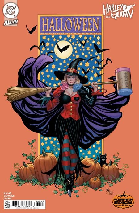 DC Comics Comic Books HARLEY QUINN #55 CVR E FRANK CHO PUMPKIN SPICY CARD STOCK VAR 76194137281505551 0825DC0101
