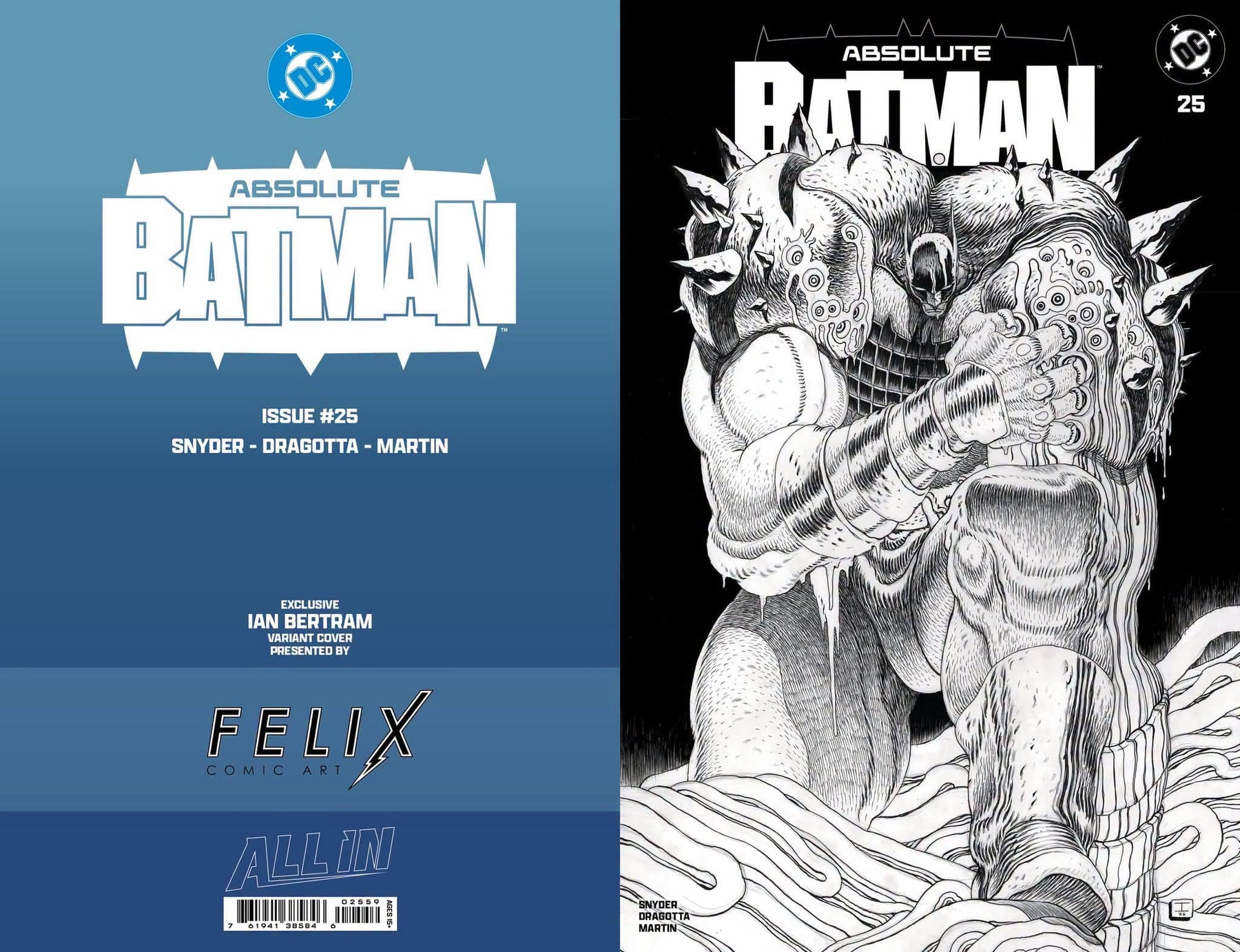ABSOLUTE BATMAN #25 FELIX COMIC ART IAN BERTRAM CARDSTOCK EXCLUSIVE