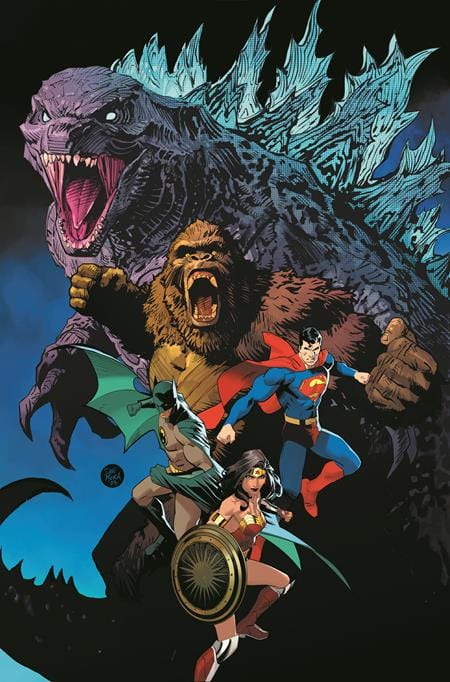 JUSTICE LEAGUE VS GODZILLA VS KONG #1 (OF 6) CVR H INC 1:25 DAN MORA CARD STOCK VAR