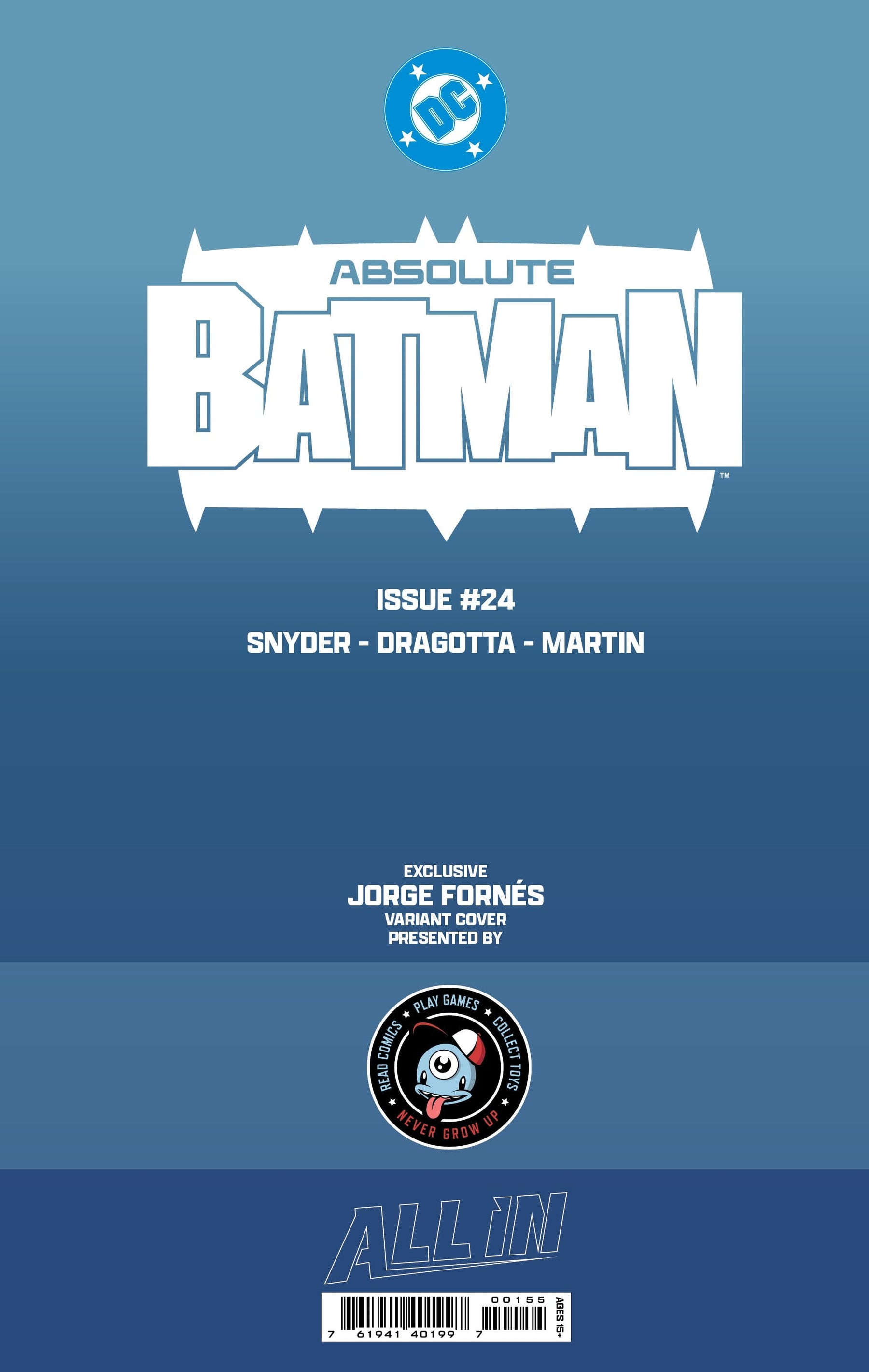 ABSOLUTE BATMAN #24 FORNES THIRD JORGE EYE EXCLUSIVE REGULAR & BLACK & WHITE EDITION - DOUBLE PACK (Release Date: 09/09/2026)