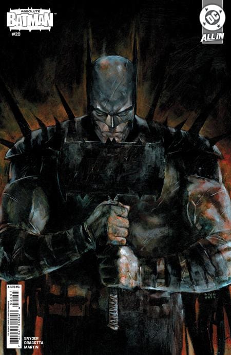 FIRST PRINTING - ABSOLUTE BATMAN #20 CVR E INC 1:25 MARTIN SIMMONDS CARD STOCK VAR [SIGNED BY NICK DRAGOTTA & SCOTT SNYDER]