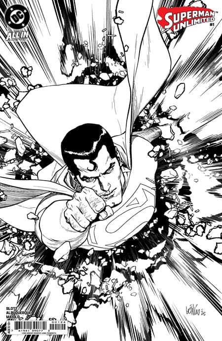 DC Comics Comic Books > Incentives SUPERMAN UNLIMITED #1 CVR M INC 1:250 LEINIL FRANCIS YU B&W CARD STOCK VAR 76194139077200124 0325DC022