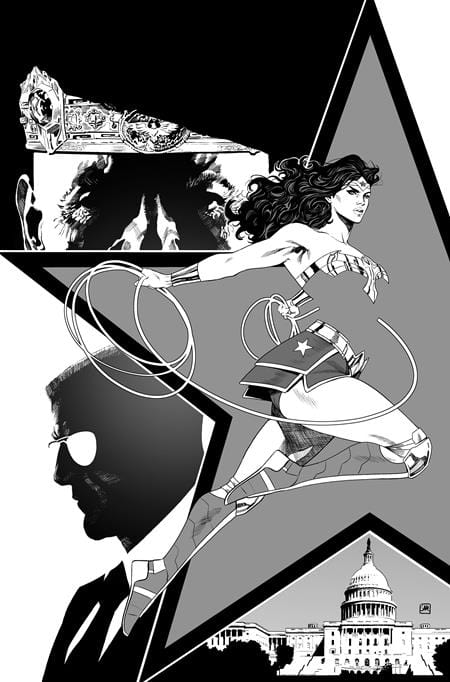 WONDER WOMAN #5 CVR E INC 1:50 DANIEL SAMPERE B&W CARD STOCK VAR PRODUCT IMAGE