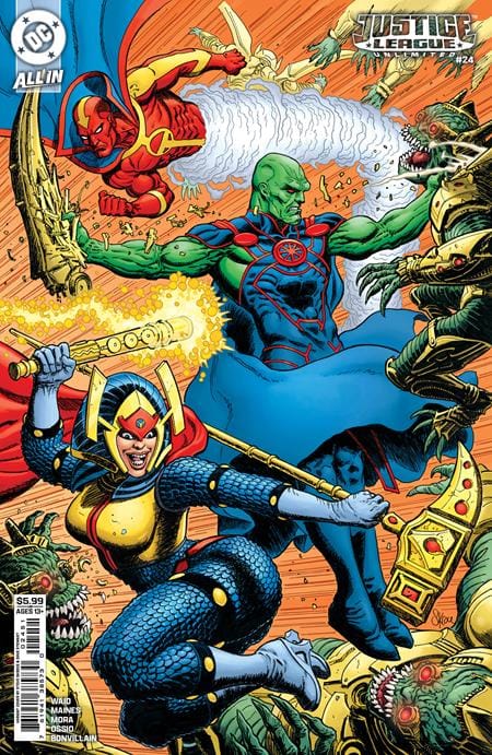 JUSTICE LEAGUE UNLIMITED #24 CVR E STEVE SKROCE CARD STOCK VAR (Release Date: 10/28/2026)