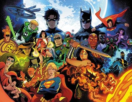 JUSTICE LEAGUE UNLIMITED #25 CVR I RAFAEL PEREZ WRAPAROUND CARD STOCK VAR (Release Date: 11/25/2026)