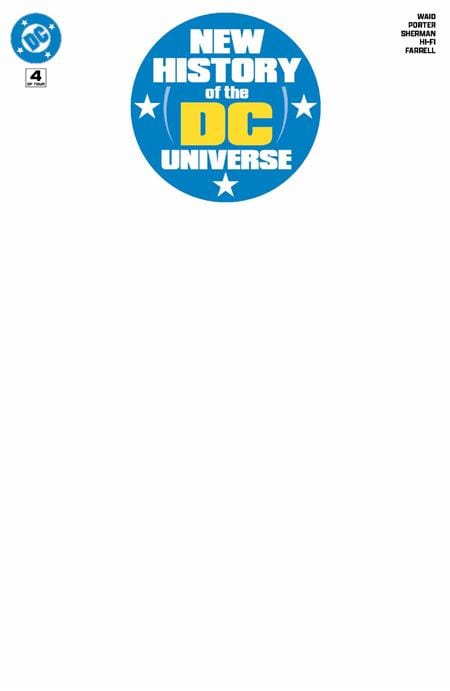 DC Comics Comic Books NEW HISTORY OF THE DC UNIVERSE #4 (OF 4) CVR F BLANK CARD STOCK VAR 76194138575400451 0725DC203