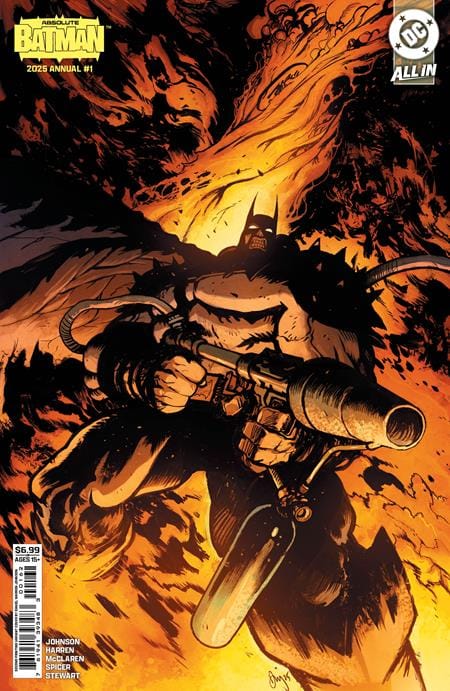 ABSOLUTE BATMAN 2025 ANNUAL #1 (ONE SHOT) Second Printing Cvr B Daniel Warren Johnson Flamethrower Card Stock Var [SIGNED BY NICK DRAGOTTA & SCOTT SNYDER]