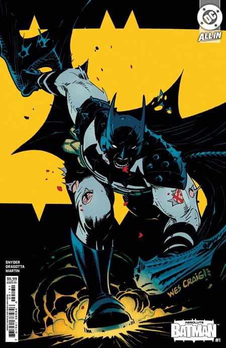FIRST PRINTING - ABSOLUTE BATMAN #1 CVR B WES CRAIG CARD STOCK VAR [SIGNED BY NICK DRAGOTTA & SCOTT SNYDER]