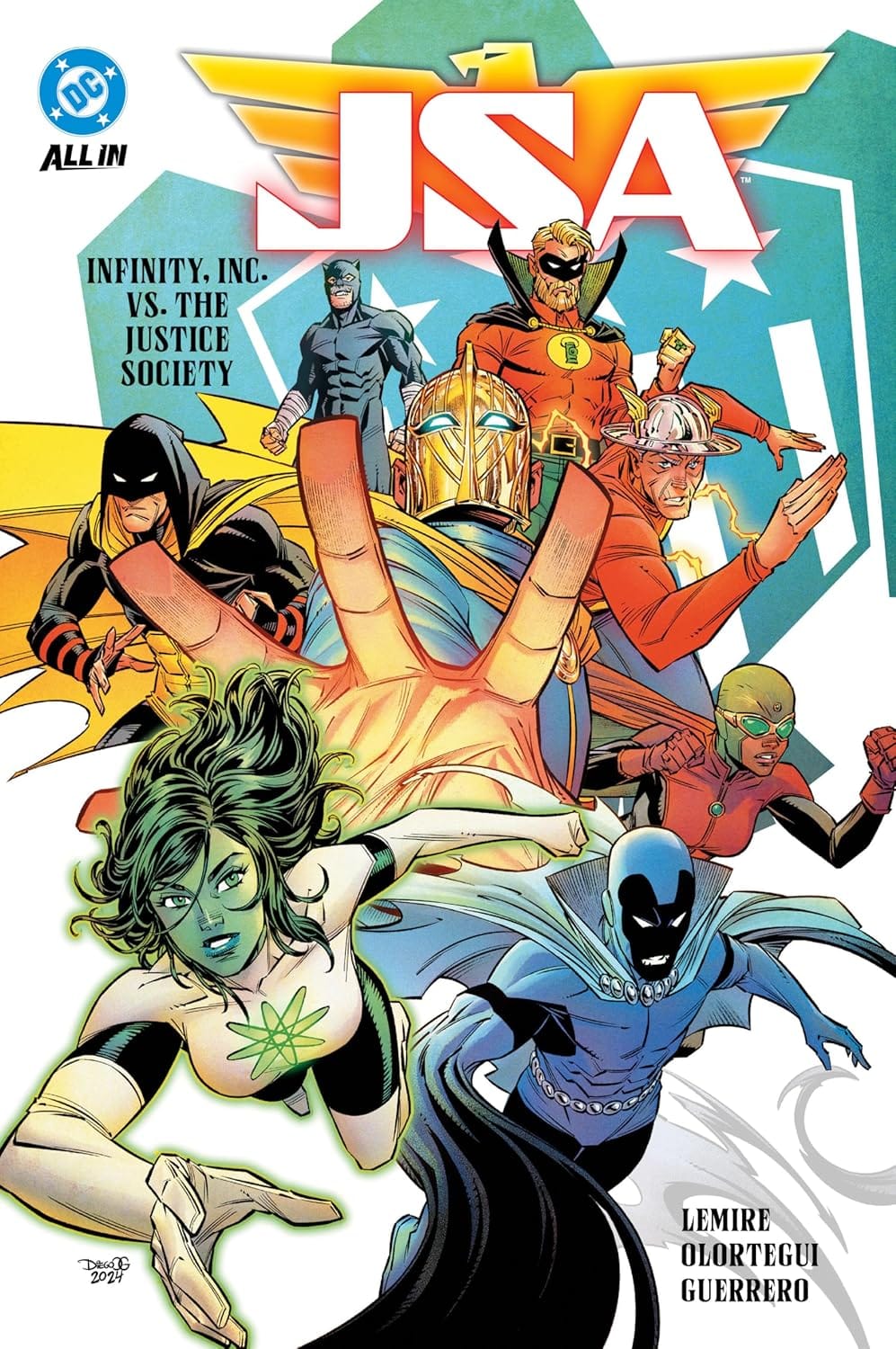 DC Comics Comic Books > Signed JSA Vol. 1: Infinity, Inc vs. The Justice Society TP [SIGNED BY JEFF LEMIRE] TE-9781799505365-PRH-SIGNED