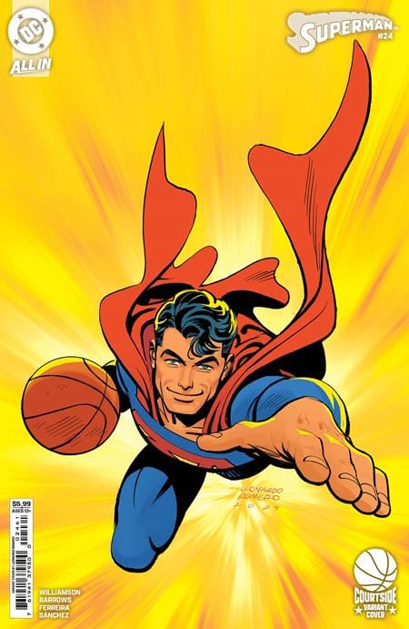 DC Comics Comic Books SUPERMAN #24 CVR E LEONARDO ROMERO COURTSIDE CARD STOCK VAR 76194137950002461 0125DC090