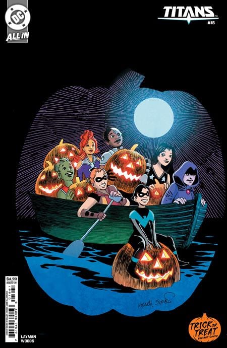 DC Comics Comic Books TITANS #16 CVR D KELLEY JONES TRICK OR TREAT CARD STOCK VAR 76194138022301661 0824DC143