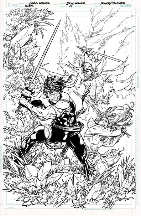 DC Comics Comic Books TITANS #29 CVR B BRAD WALKER CARD STOCK VAR (DC K.O.) 76194138022302921 0925DC0051