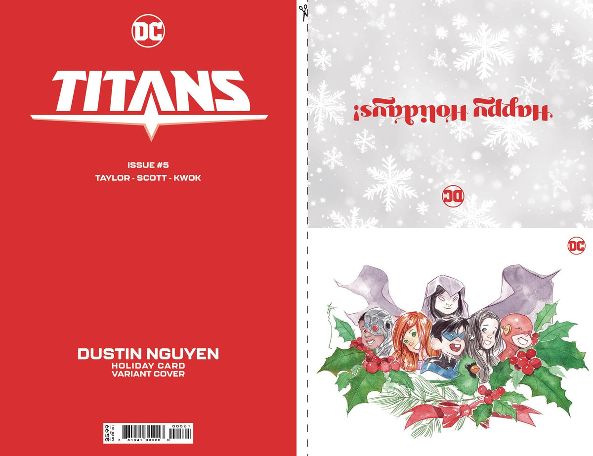 DC Comics Comic Books TITANS #5 CVR D NGUYEN DC HOLIDAY CARD SPECIAL EDITION VAR 76194138022300561