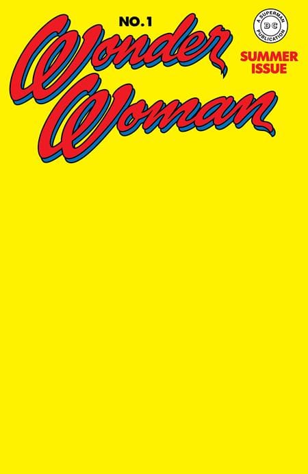 DC Comics Comic Books WONDER WOMAN #1 (1942) FACSIMILE EDITION CVR C BLANK CARD STOCK VAR 76194138215900121 0923DC274