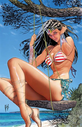 WONDER WOMAN #12 CVR D GUILLEM MARCH SWIMSUIT CARD STOCK VAR (ABSOLUTE POWER)