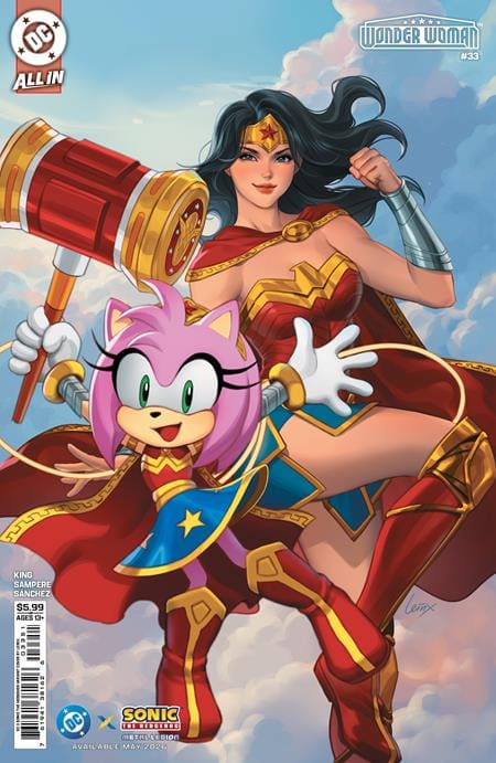 DC Comics Comic Books WONDER WOMAN #33 CVR E LESLEY LEIRIX LI DC X SONIC CARD STOCK VAR 76194138162603351 0326DC0101