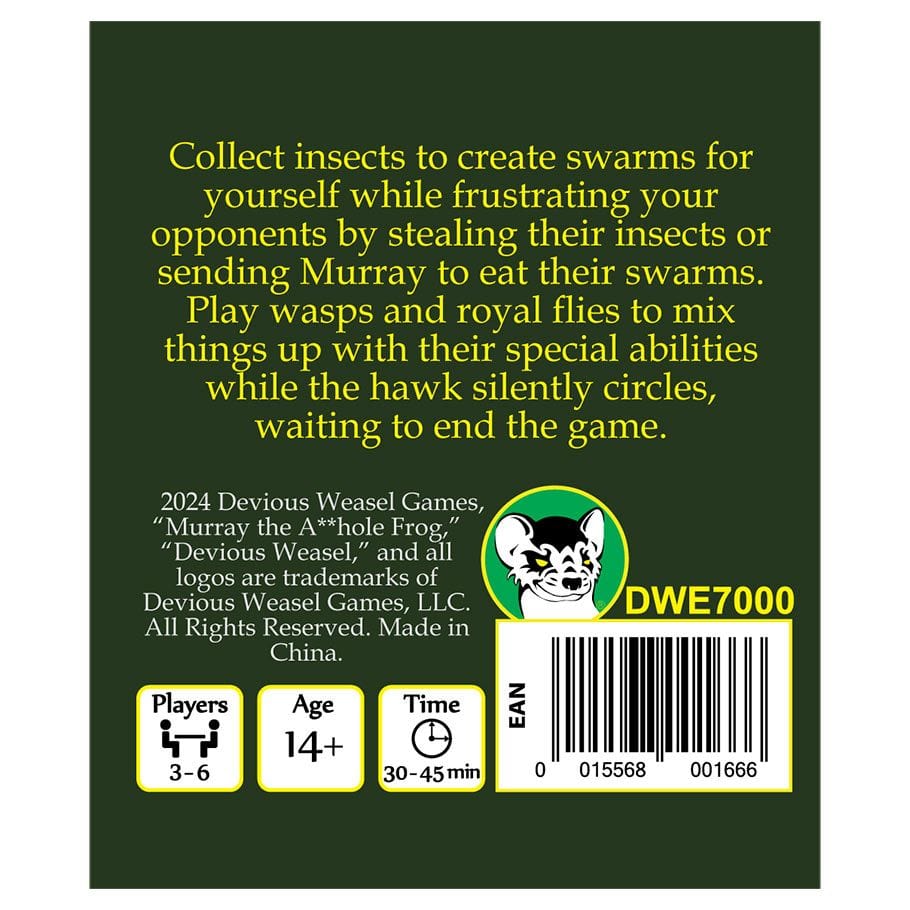 Devious Weasel Board Games > Card Games Murray the A**hole Frog 0015568001666 DWE7000