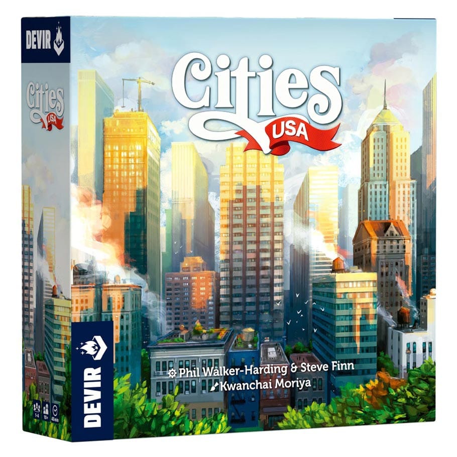Devir Games Board Games Cities USA 8436607947554 DVACITIESUSAEN