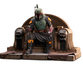 Diamond Select Toys Llc Toys > Statues > Other Statues Premier Collection: Star Wars - Boba Fett on Throne (Mandalorian) 699788844182 FEB222118