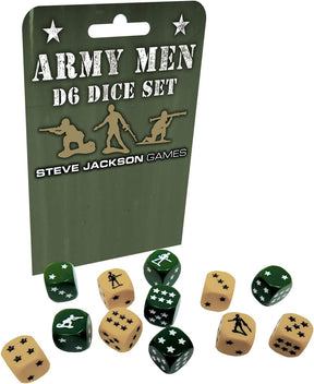 --- Dice > Other Dice Steve Jackson: Plastic 12d6 Set - Army Men 080742098268 SJG5930