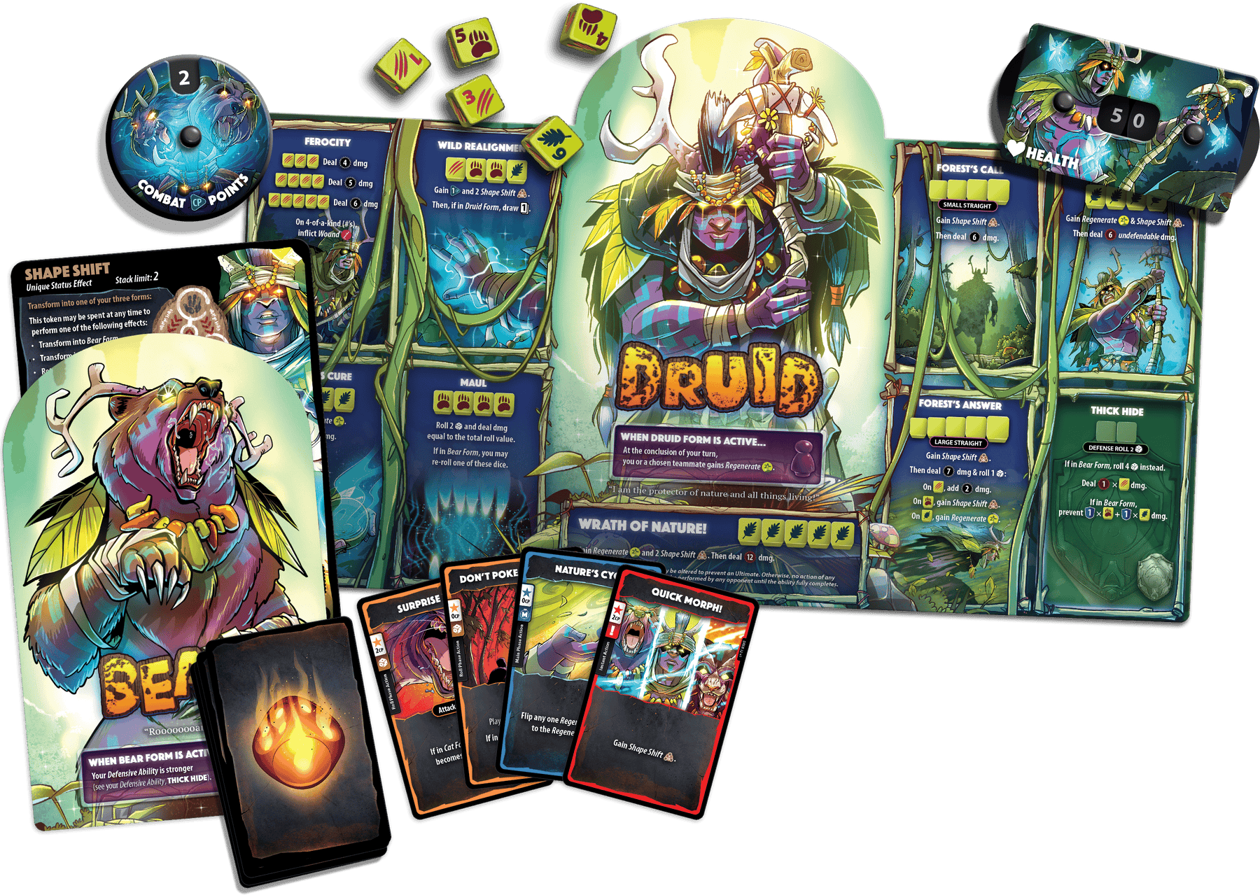 Dice Throne Board Games > Expansions DICE THRONE HERO PACK - DRUID 850065360836 DTI1422