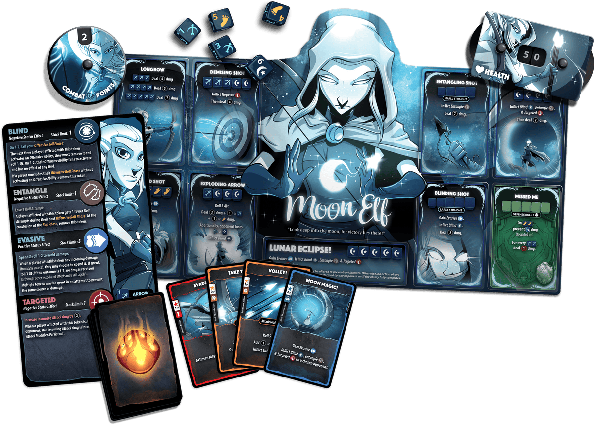 Dice Throne Board Games > Expansions DICE THRONE HERO PACK - MOON ELF 850065360591 DTI1402