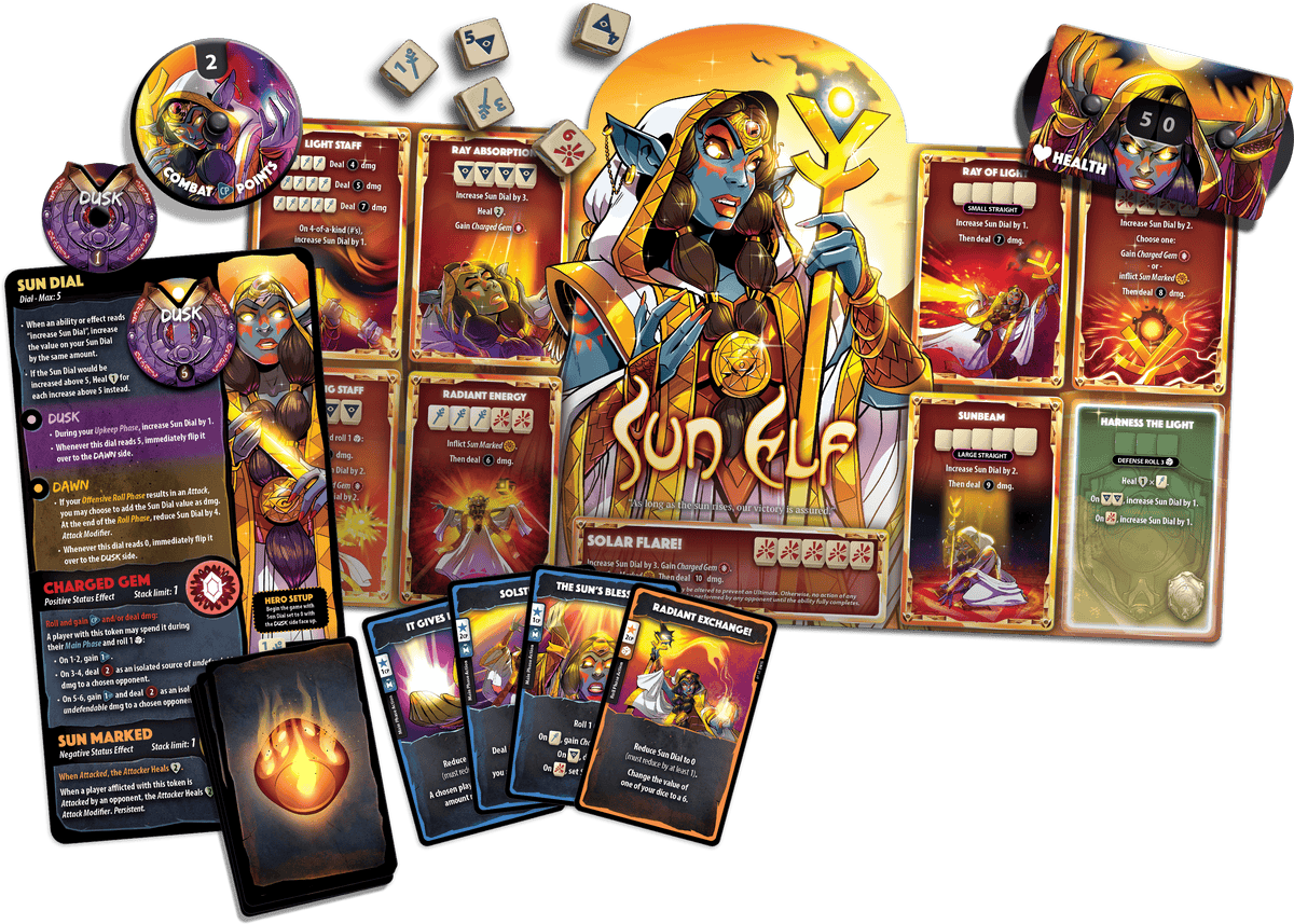 Dice Throne Board Games > Expansions DICE THRONE HERO PACK - SUN ELF 850065360867 DTI1425