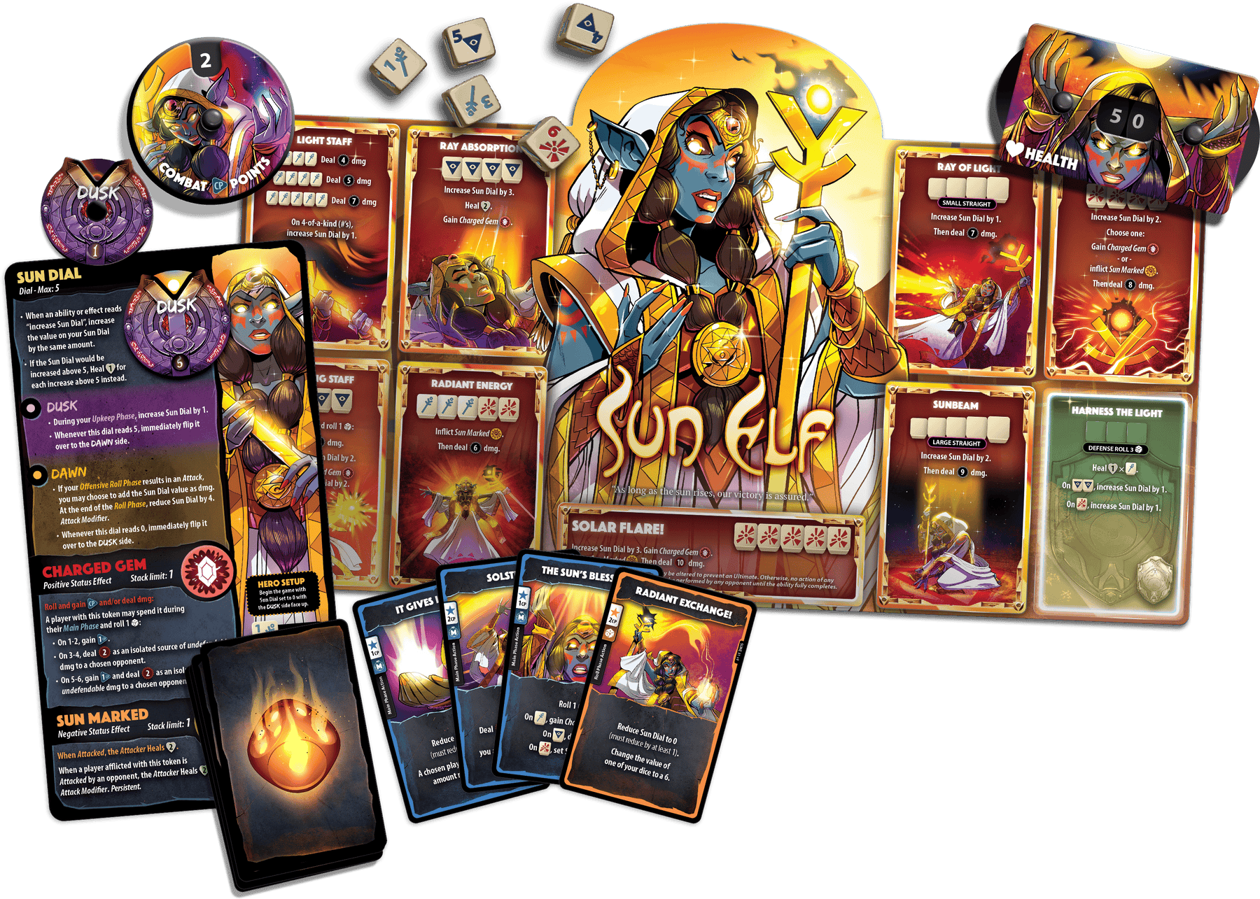 Dice Throne Board Games > Expansions DICE THRONE HERO PACK - SUN ELF 850065360867 DTI1425