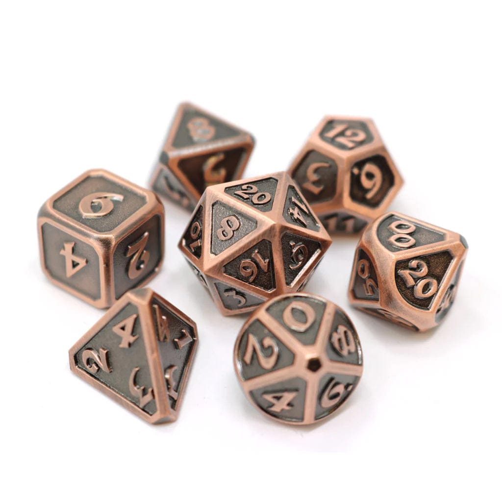 Die Hard Dice Dice > Die Hard Dice DHD: Metal 7-Die Set - Mythica Battleworn Copper 689355109479 M0100010