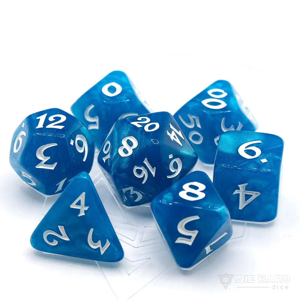 Die Hard Dice Dice > Die Hard Dice DHD: Plastic 7-Die Set - Elessia Wish Song with White 810060783504 P0205100