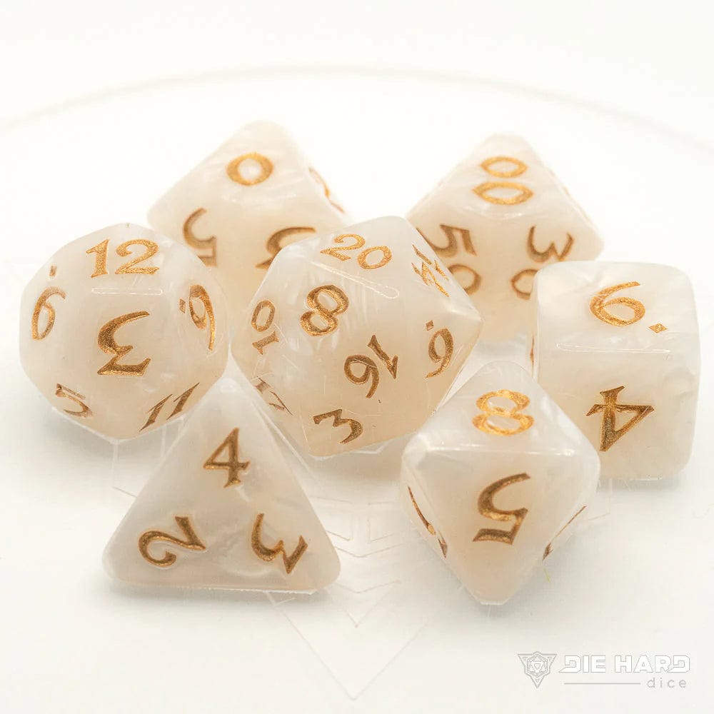 Die Hard Dice: 7pc RPG Set - Elessia, Elf Queen with Gold