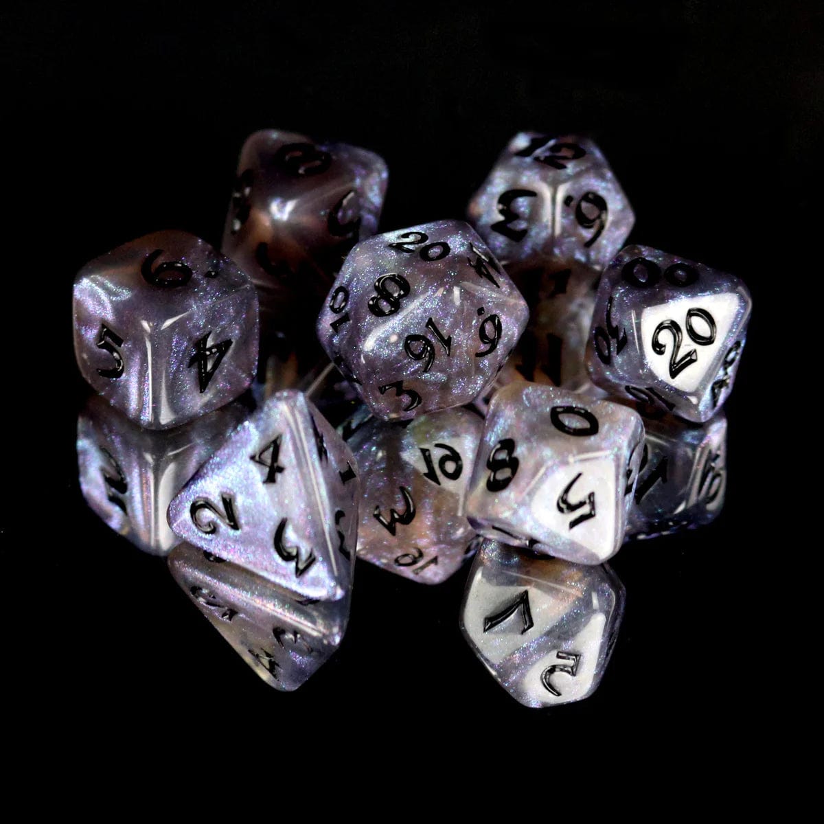 Die Hard Dice Dice > Die Hard Dice Die Hard Dice: 7pc RPG Set - Elessia Kybr, Passion with Black 810060785331 P0203070
