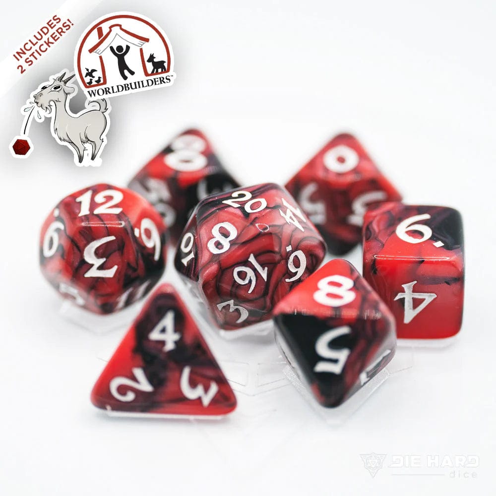 Die Hard Dice Dice > Die Hard Dice Die Hard Dice: 7pc RPG Set - Elessia Worldbuilders 810060782569 X0401120