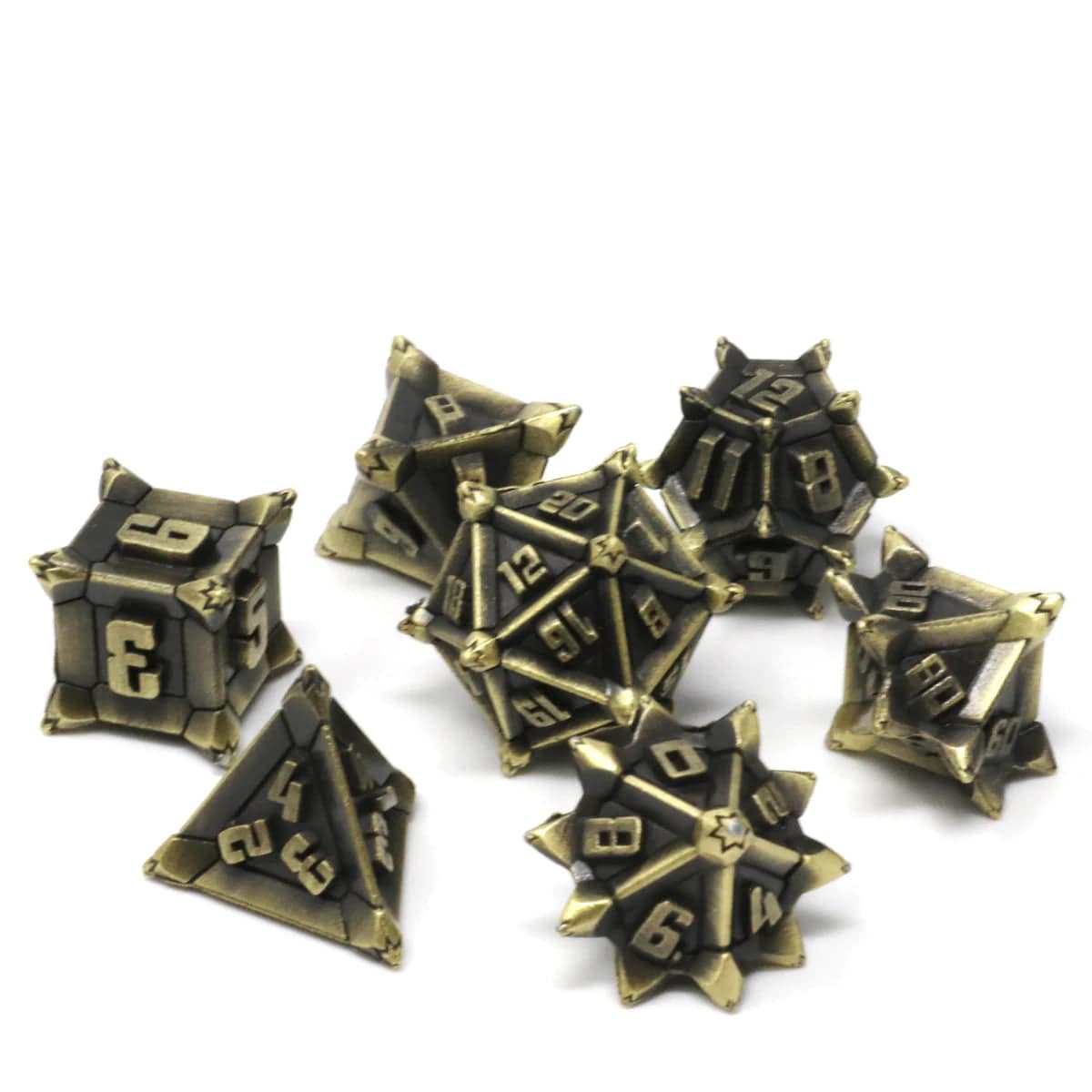 Die Hard Dice Dice > Die Hard Dice Die Hard Dice: 7pc RPG Set - Thorncraft Gold 810060787960 NM00104