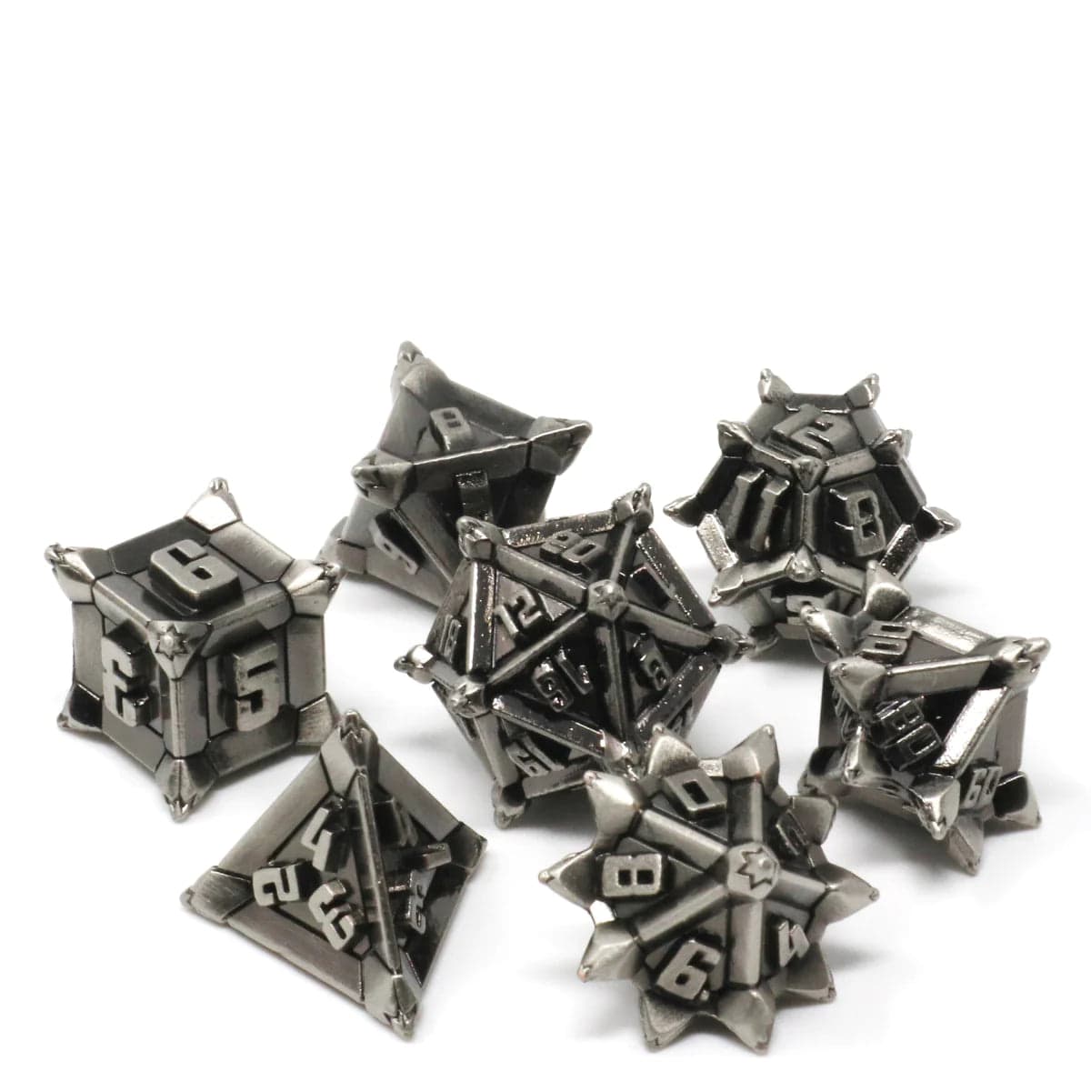 Die Hard Dice: 7pc RPG Set - Thorncraft Silver