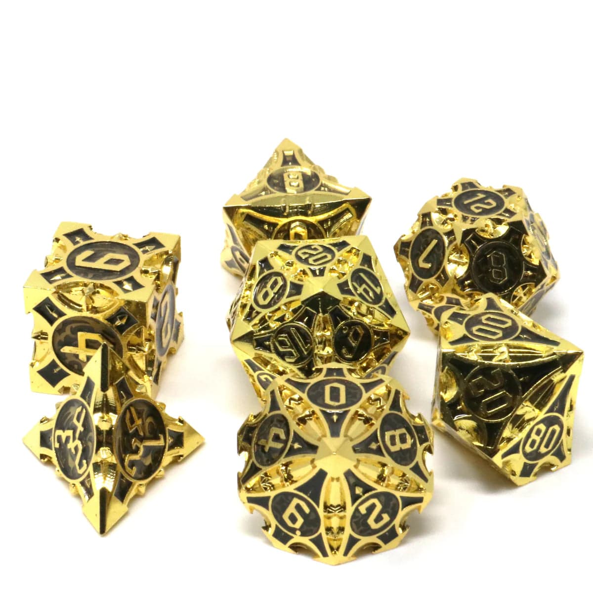 Die Hard Dice: 7pc RPG Set - Vaultrunner Shiny Gold w Smoke