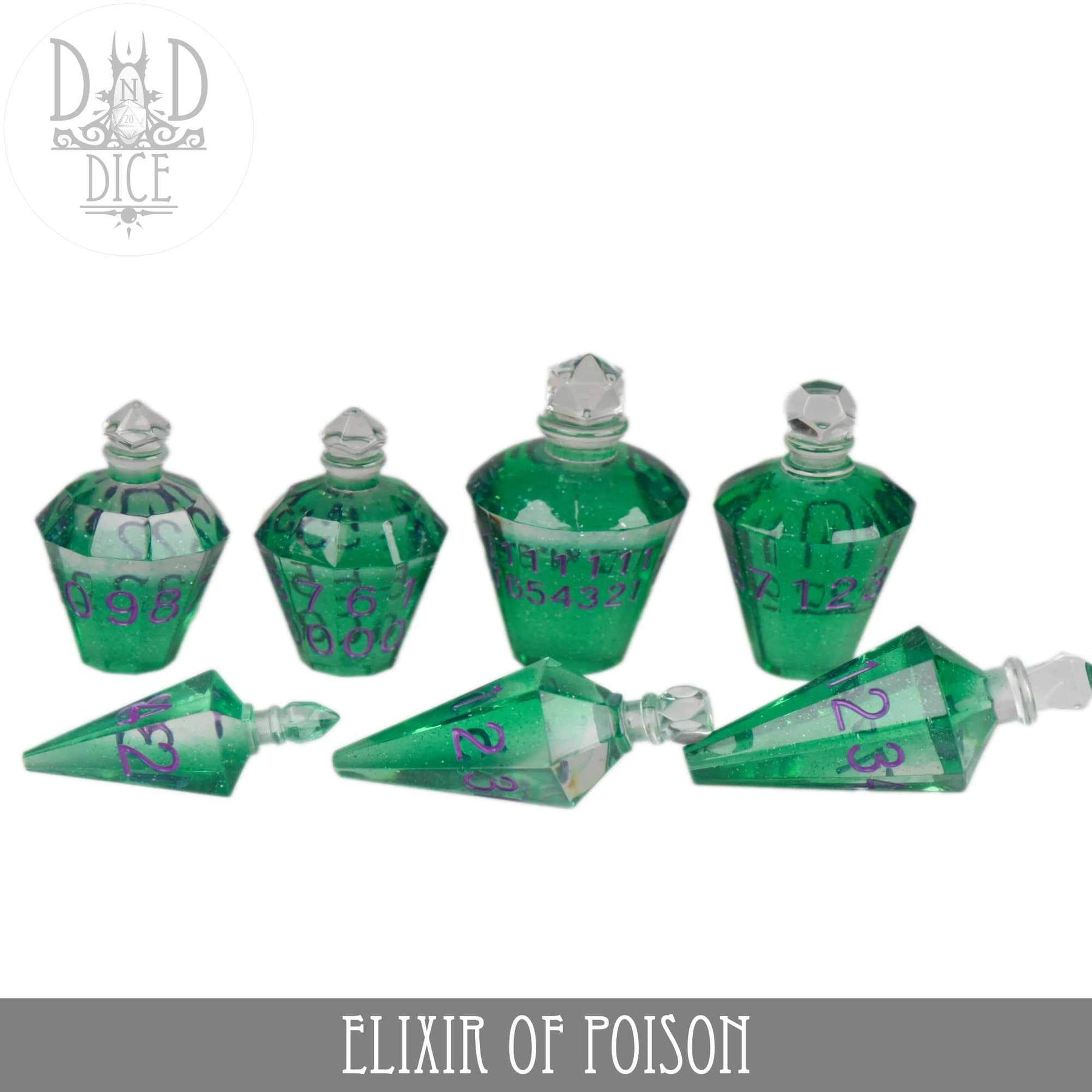 DNDDICE.COM Dice Elixir of Poison (Handmade) 758890749812 HM07ELIXIR4