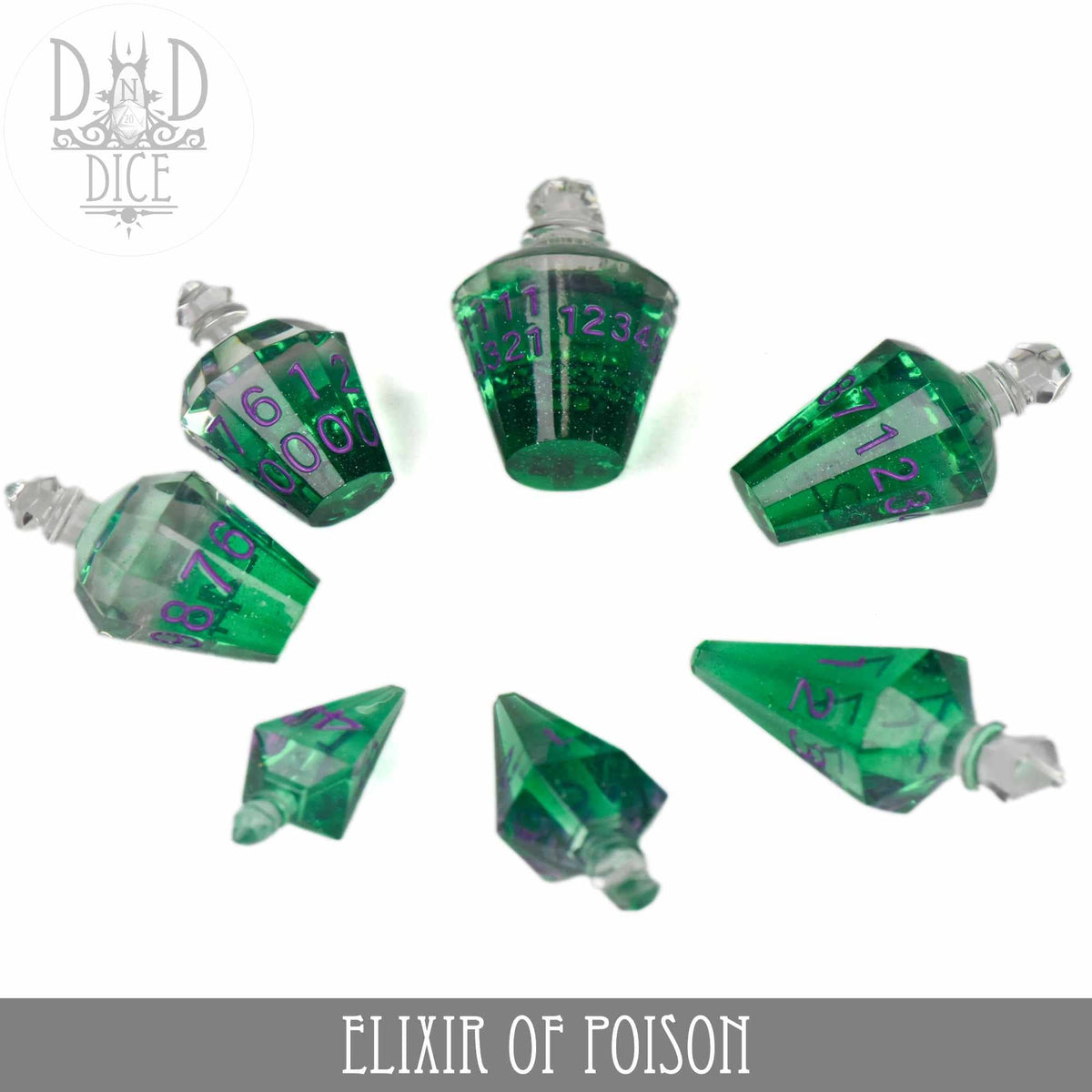 DNDDICE.COM Dice Elixir of Poison (Handmade) 758890749812 HM07ELIXIR4