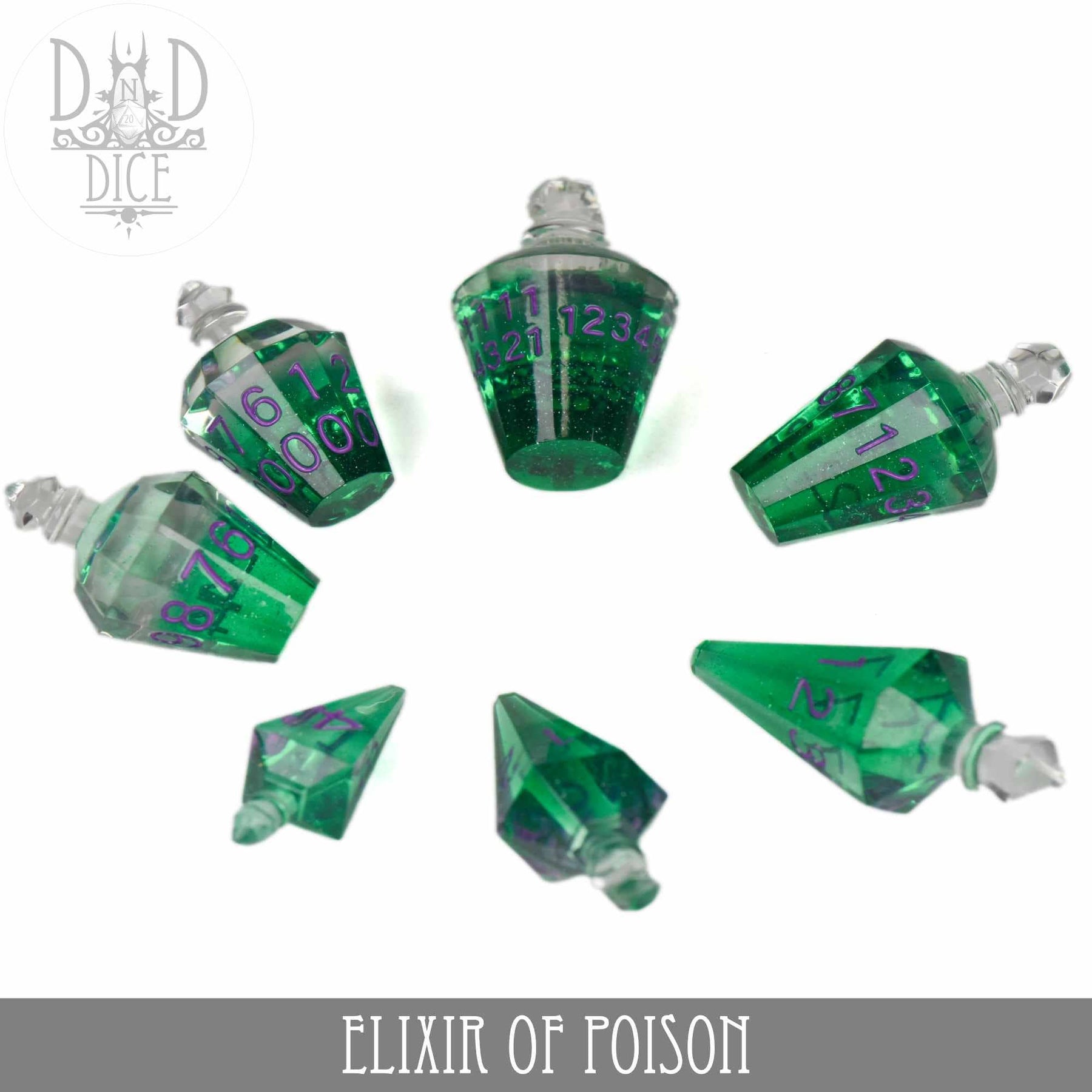 DNDDICE.COM Dice Elixir of Poison (Handmade) 758890749812 HM07ELIXIR4