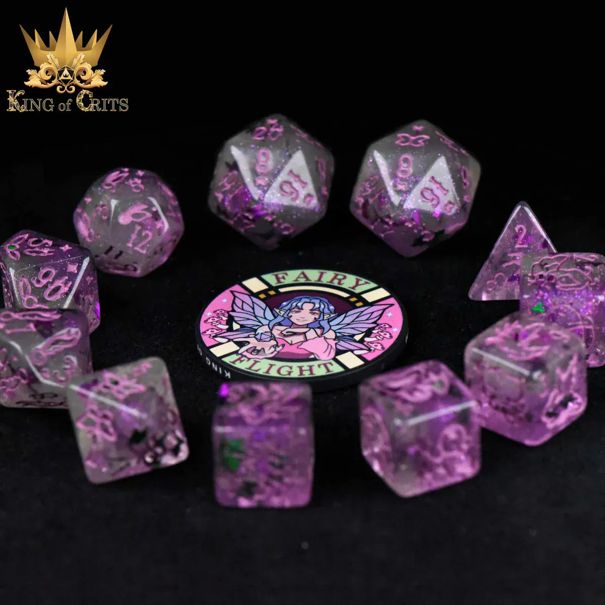 DNDDICE.COM Dice Fairy Flight 11 Dice Set 758890750689 ER11FAIRY