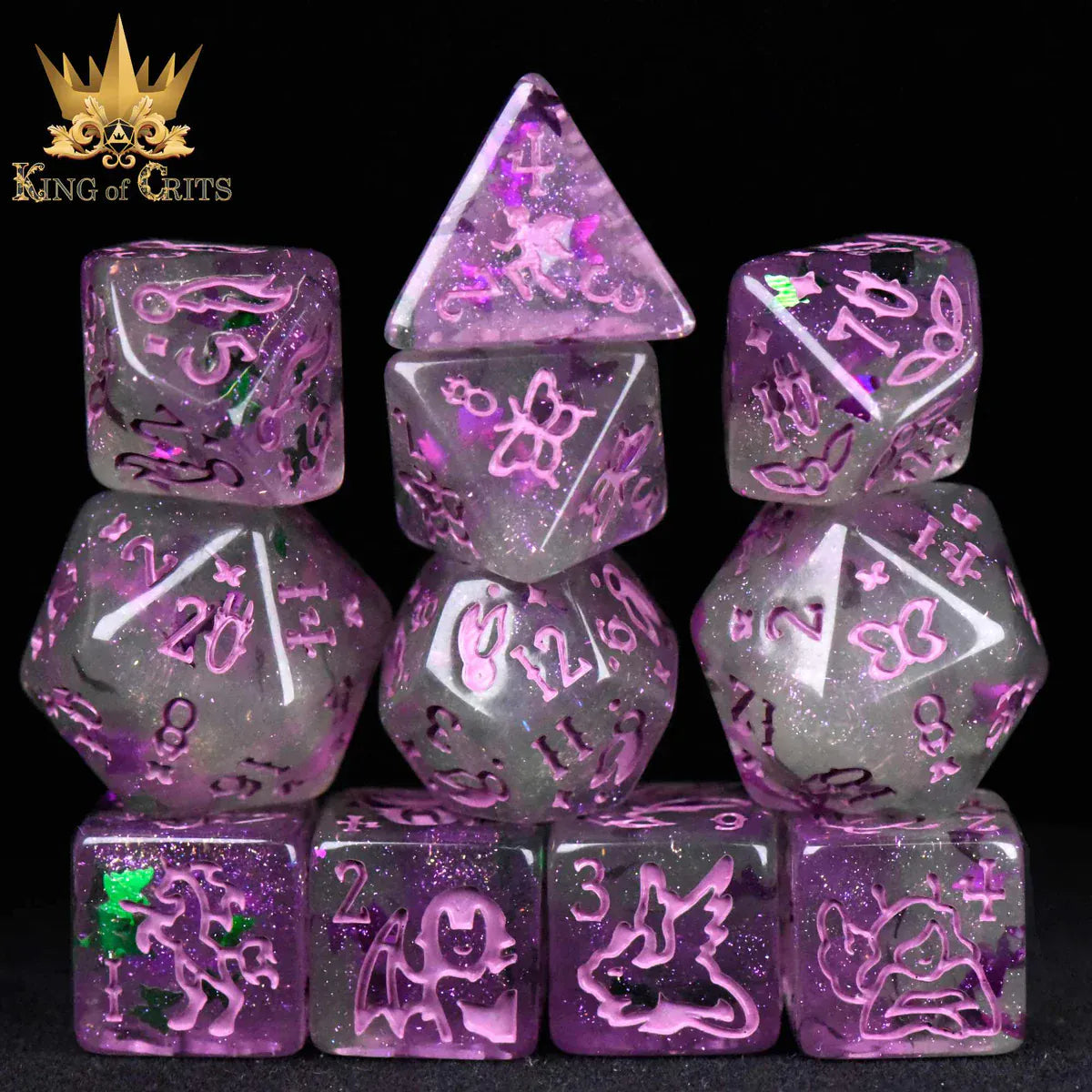 DNDDICE.COM Dice Fairy Flight 11 Dice Set 758890750689 ER11FAIRY