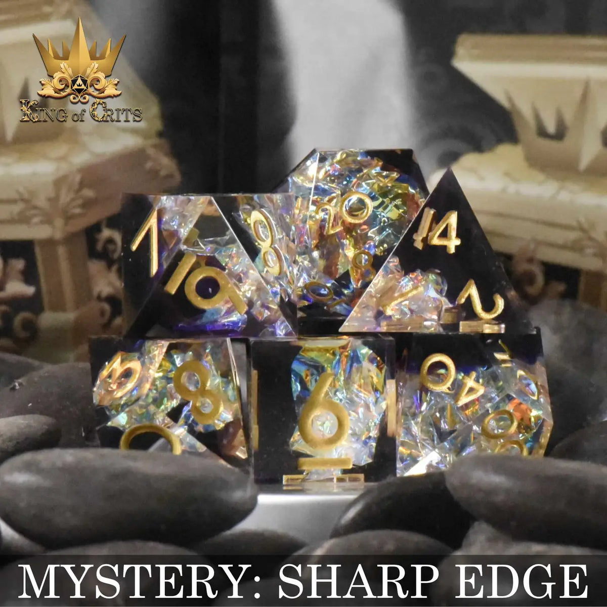 DNDDICE.COM Dice King of Crits Mystery Dice - Sharp Edge Set 758890750207 MYSTERY04