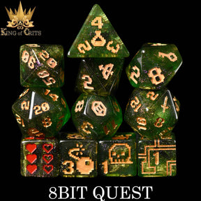 DNDDICE.COM Dice > Other Dice 8BIT Quest - 11 Dice Set 758890748396 ER118BIT