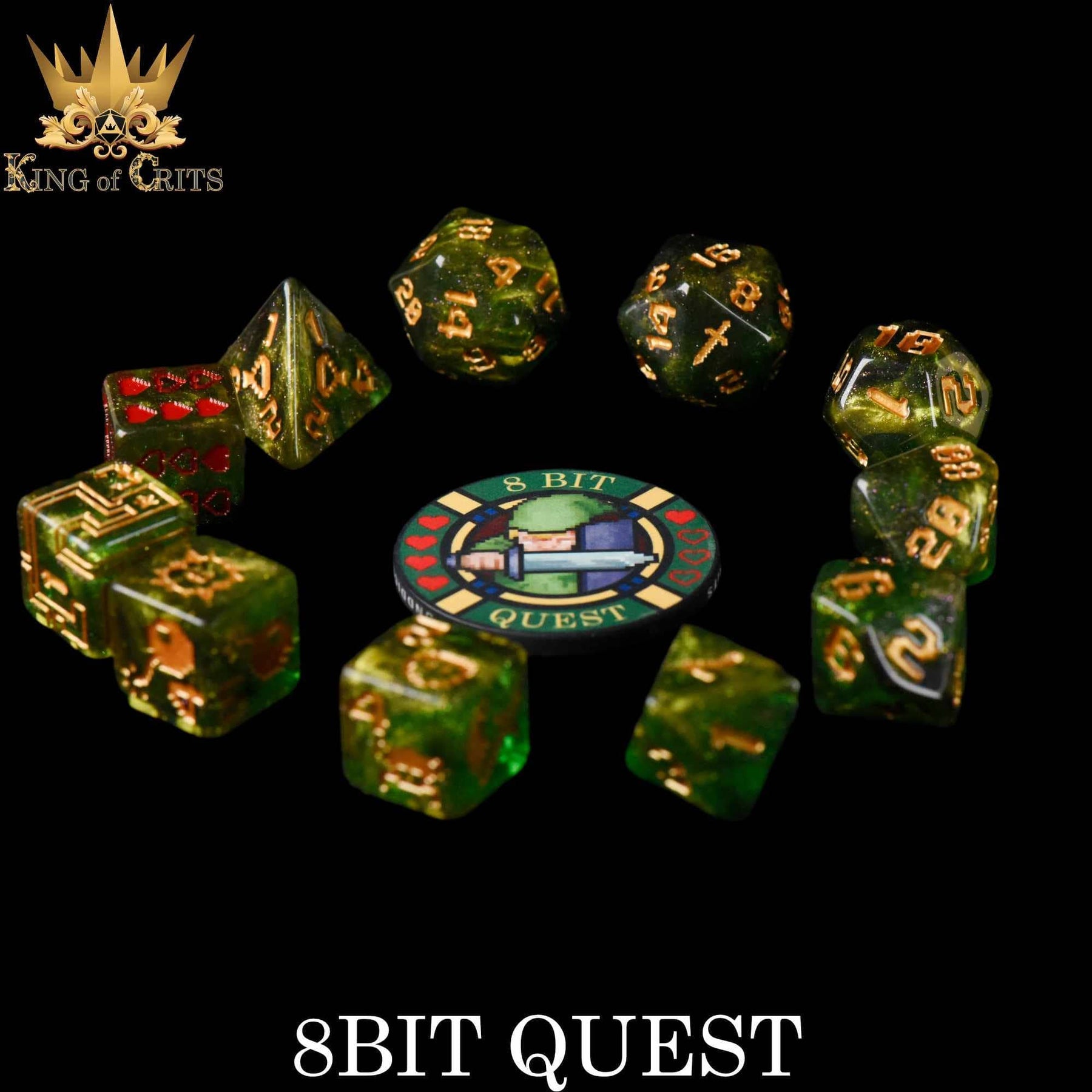 DNDDICE.COM Dice > Other Dice 8BIT Quest - 11 Dice Set 758890748396 ER118BIT