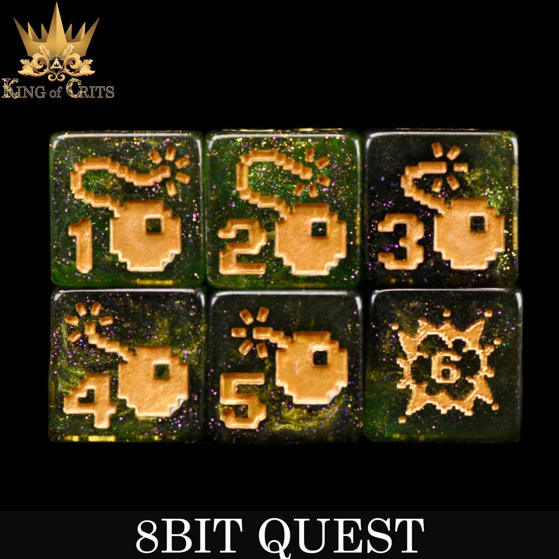 DNDDICE.COM Dice > Other Dice 8BIT Quest - 11 Dice Set 758890748396 ER118BIT
